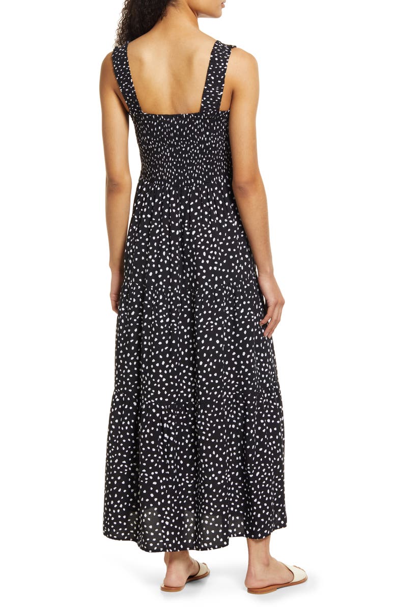 beachlunchlounge Elisa Smocked Maxi Dress, Alternate, color,