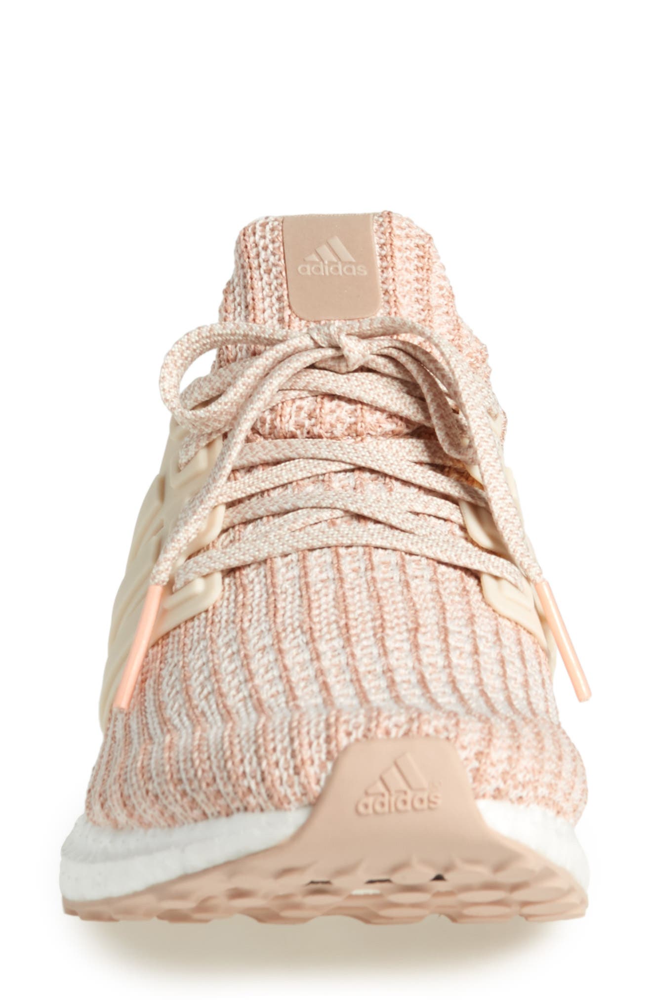 UltraBoost Running Shoe, Alternate, color, ASH PEARL/ LINEN/ CLEAR ORANGE