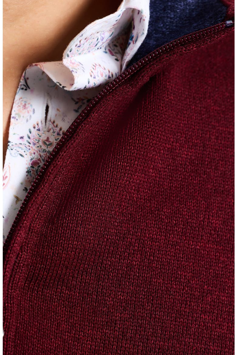 Kenwood Quarter Zip Sweater, Alternate, color, VELVET MAROON
