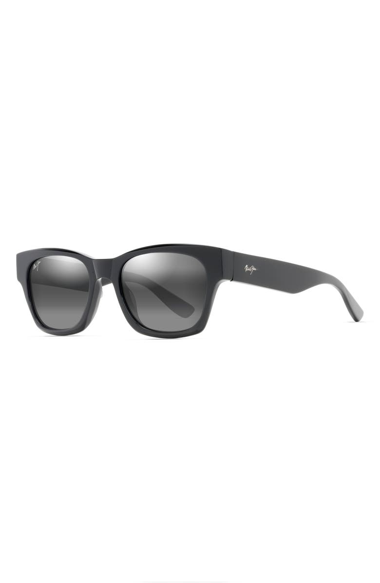Maui Jim Valley Isle Gradient PolarizedPlus2<sup>®</sup> Square Sunglasses, Alternate, color, Black