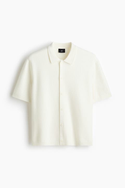 Regular Fit Textured-knit Shirt