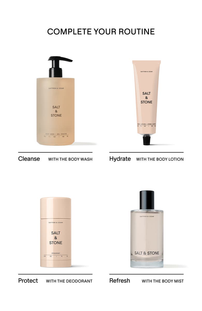 SALT & STONE Saffron & Cedar Body Wash, Alternate, color, Regular