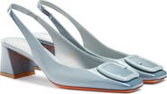 Santoni Women's mid-heel slingback