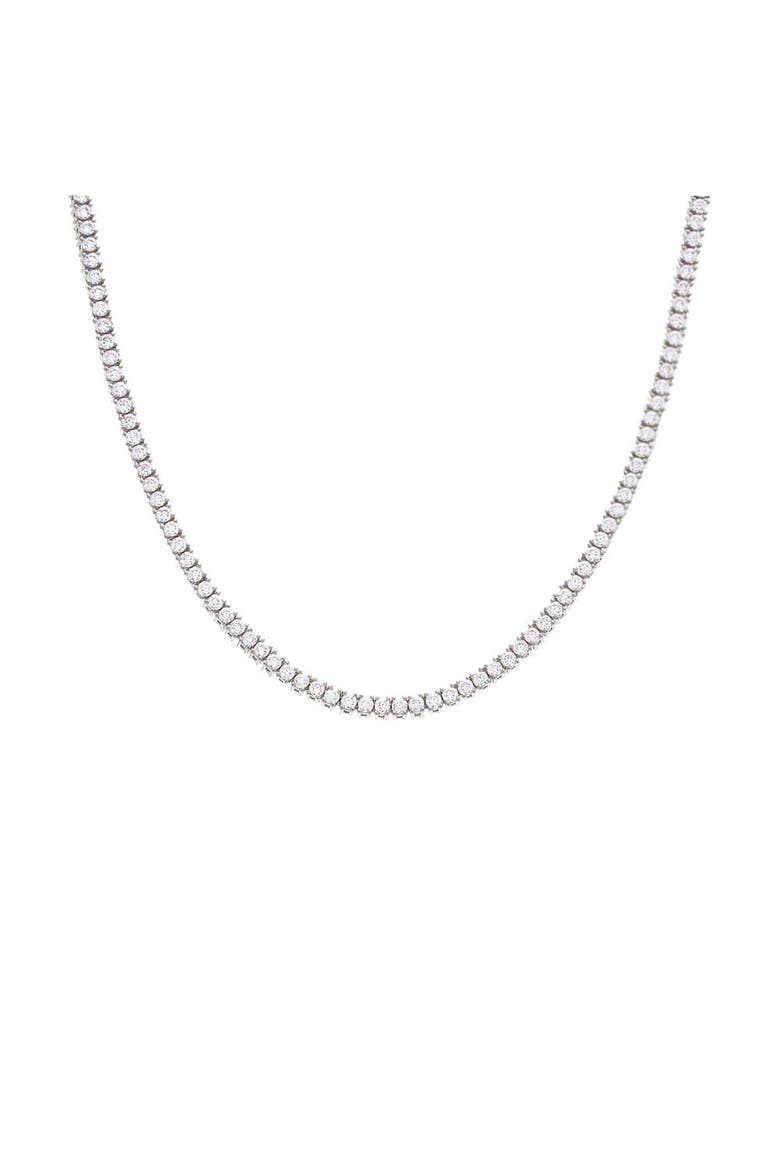 CZ Tennis Necklace, Main, color, Silver - 16 Inch / 2MM