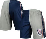 Mitchell & Ness Men's Mitchell & Ness Navy/Silver New Jersey Nets Hardwood Classics 2006 Split Swingman Shorts