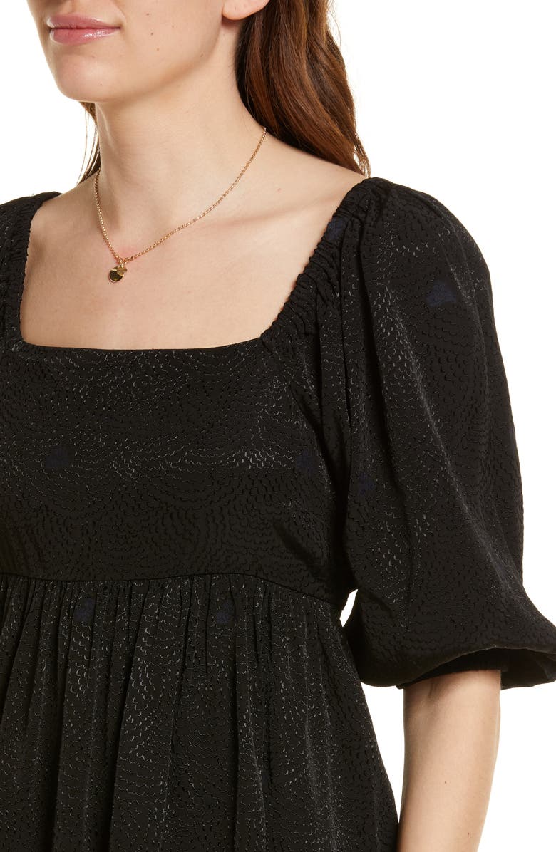 Treasure & Bond Square Neck Puff Sleeve High-Low Blouse, Alternate, color,