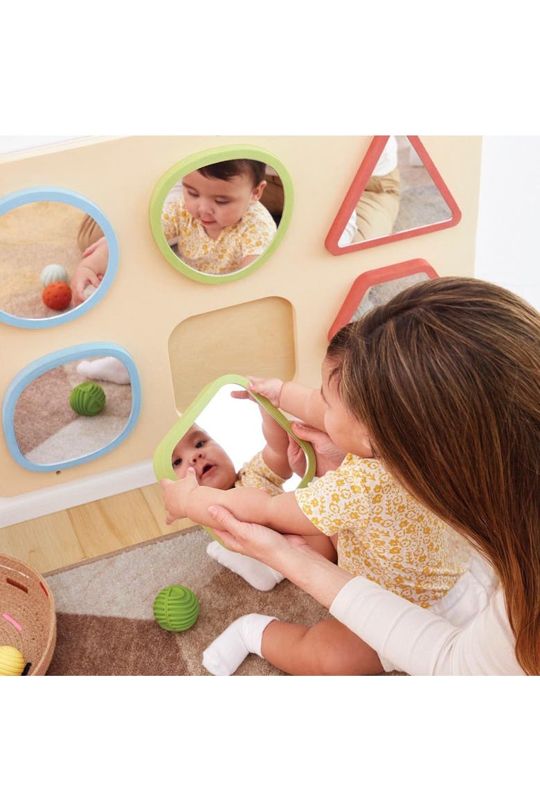 Wall Mounted Infant Toddler Mirror Set, Alternate, color, Beige