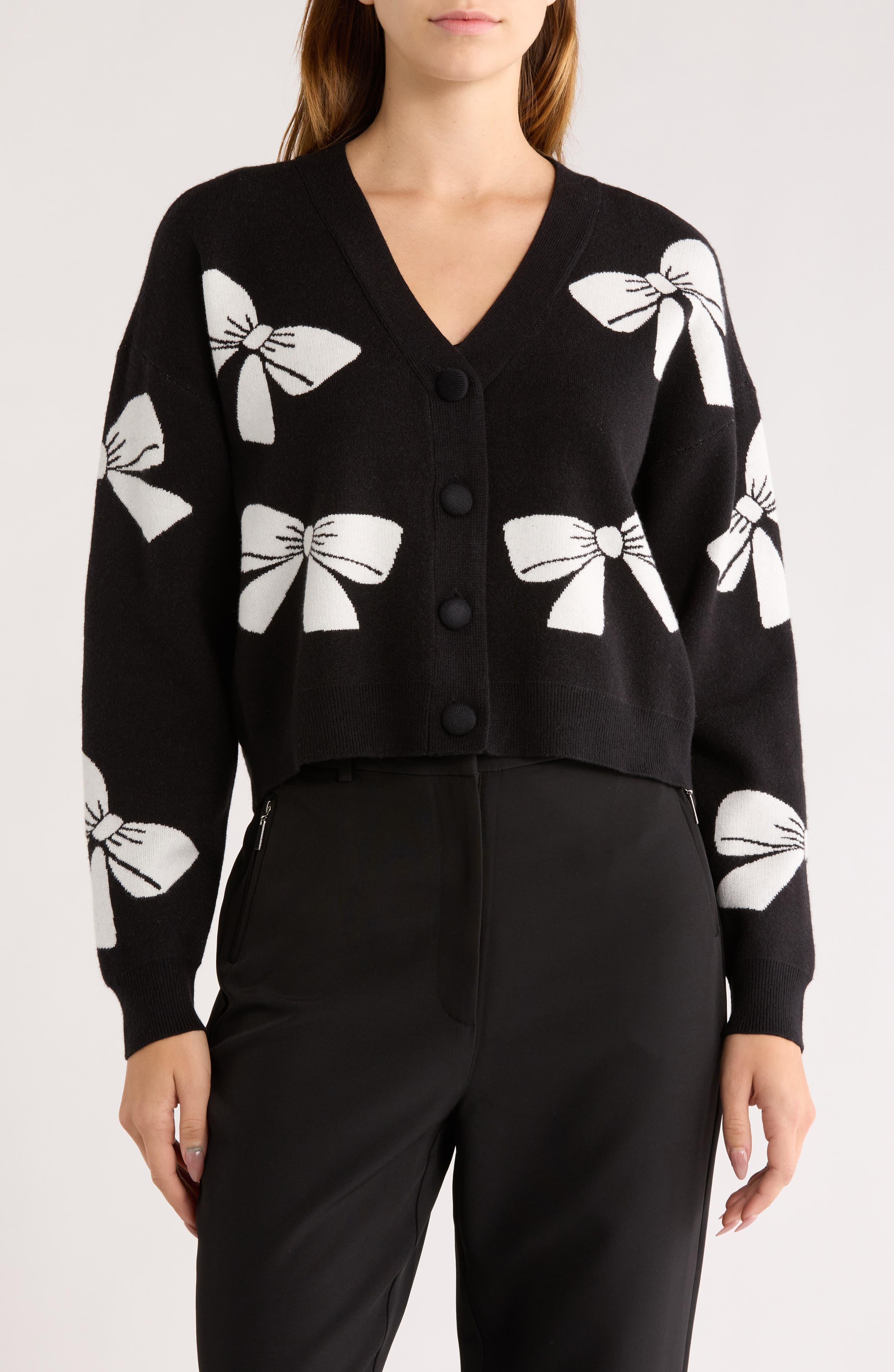 Love By Design Frankie Bow V-Neck Cardigan