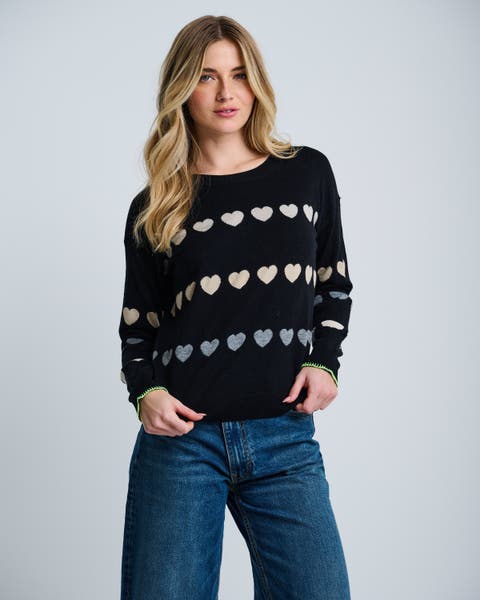 Amore Mio Heart Sweater Neon Yellow - Lisa Todd