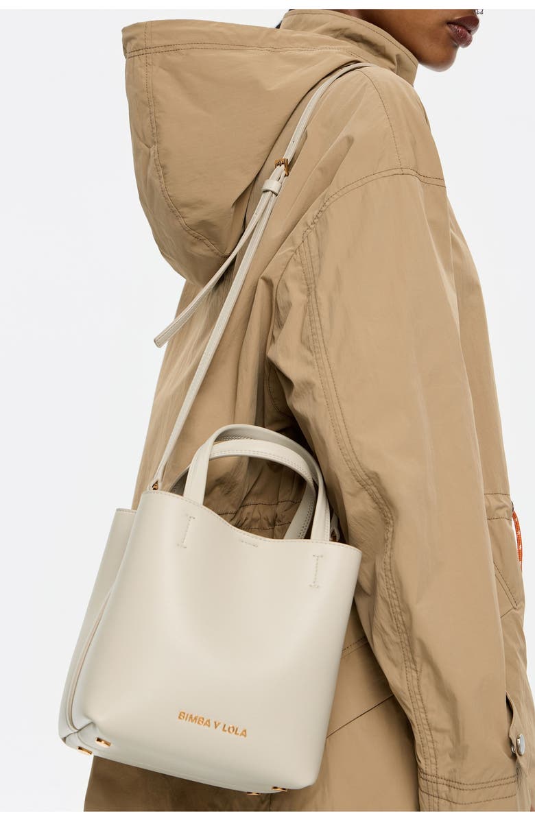 Bimba y Lola Small Stone Leather Chihuahua Bag, Alternate, color, Stone