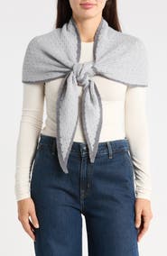 Vince Camuto Contrast Trim Triangle Scarf