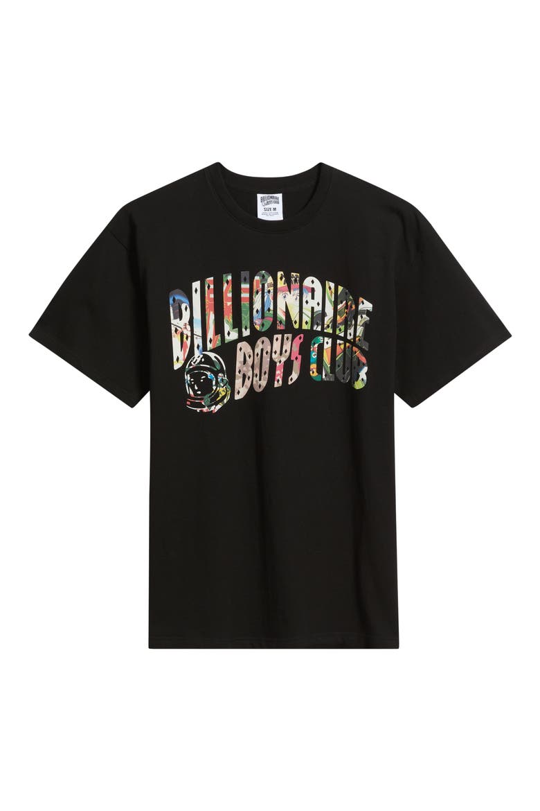 Curve Collage Cotton Graphic T-Shirt, Alternate, color, BLACK