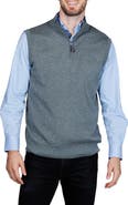 TailorByrd Fine Knit Quarter Zip Sweater Vest