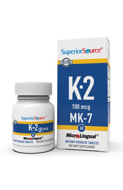 Vitamin K2 MK-7 Menaquinone-7 MicroLingual Tablets