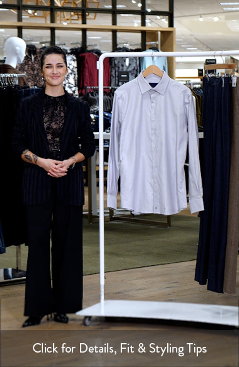 Trim Fit Micro Dobby Cotton Dress Shirt, sales video thumbnail