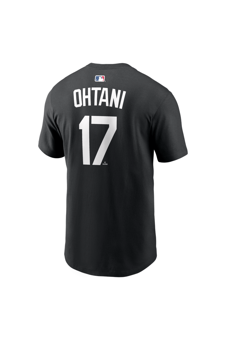 Men's Nike Shohei Ohtani Black Los Angeles Dodgers Name & Number T-Shirt, Alternate, color, Black