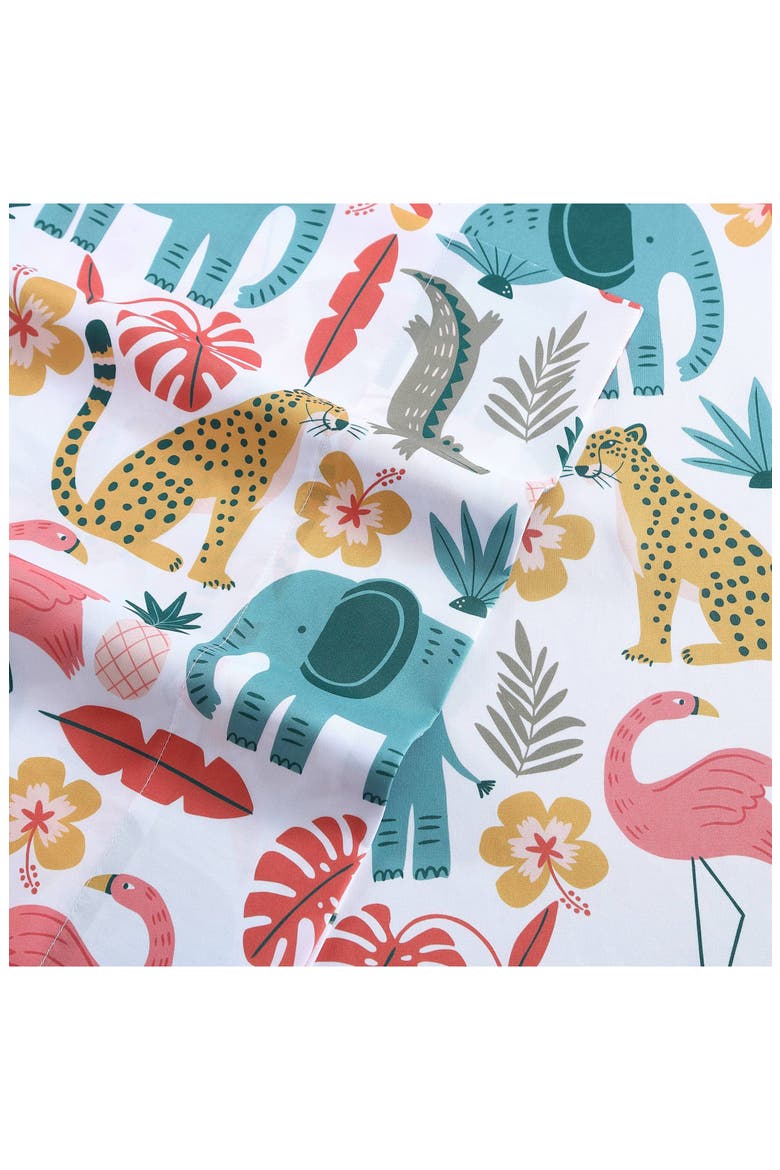 Wild Animals Microfiber Sheet Set, Alternate, color, PINK