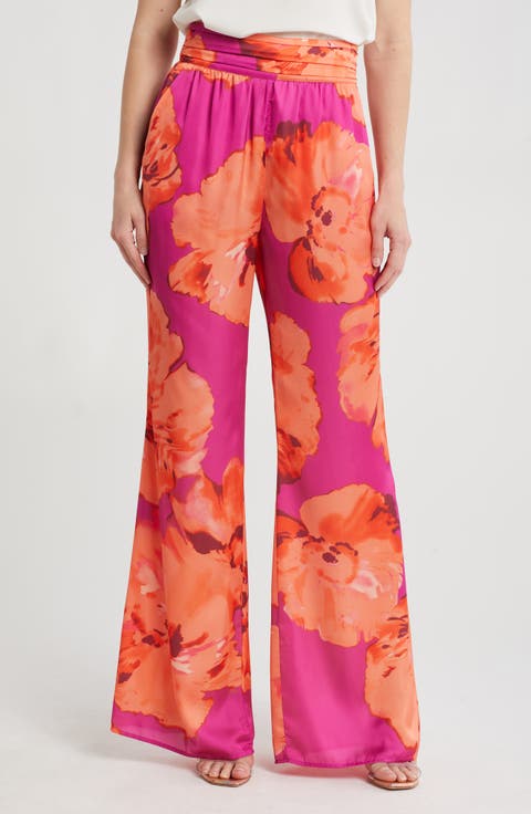 Robin Floral High Waist Wide Leg Pants