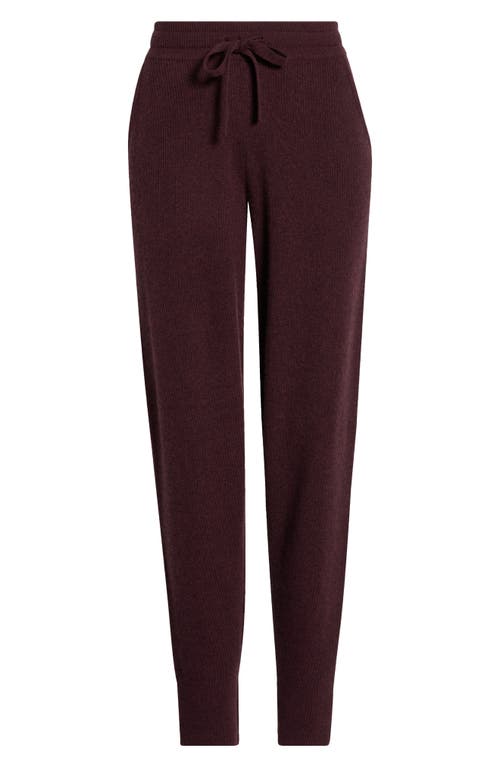 Zella Wool & Cashmere Knit Joggers In Burgundy