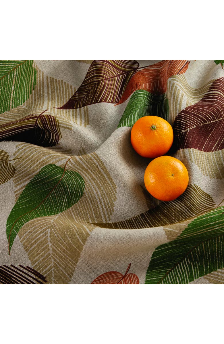 Solino Home Linen Table Throw - Falling Leaves, 52" x 52" Inch, Alternate, color, Fall