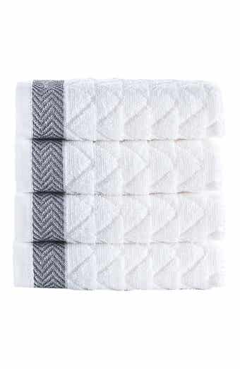 Herringbone Cotton 4-Pack Washcloths