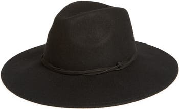 Treasure & Bond - Black Felt Panama Hat with Sueded Whipstitch Trim The Stoke Panama Hat, James Bond Hat - Lock & Co. Hats for  main image 3