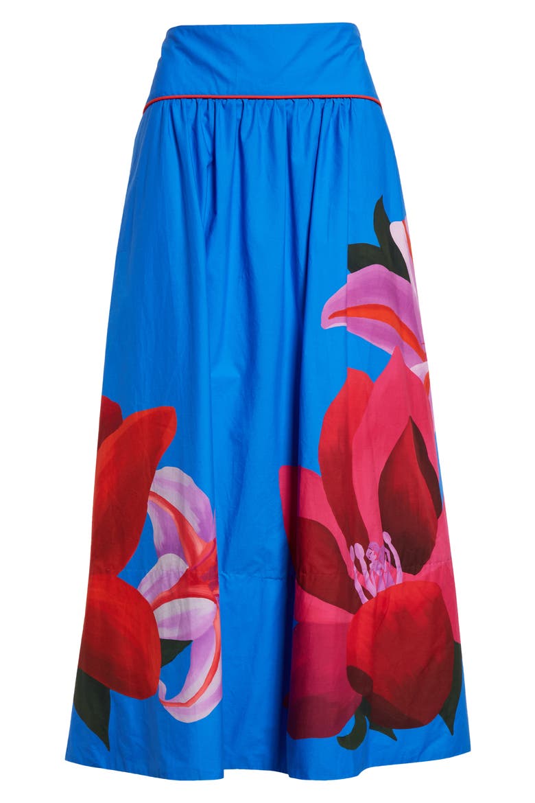 Amazonia Floral Maxi Skirt, Alternate, color, WATERCOLOR FLORAL BLUE