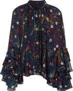 Etro Metallic Paisley Silk Shirt