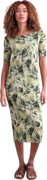 Celtic & Co. Linen Cotton Blend Button Back Dress