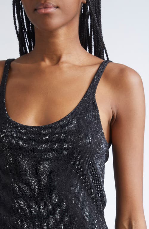 Alexander Wang Hotfix Crystal Wool Tank Minidress In Black