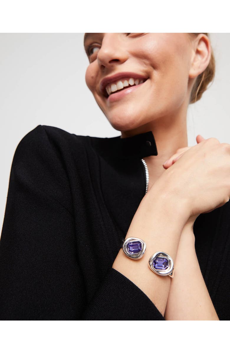 UNODE50 Purple Crystal Rigid Bracelet, Alternate, color, Silver