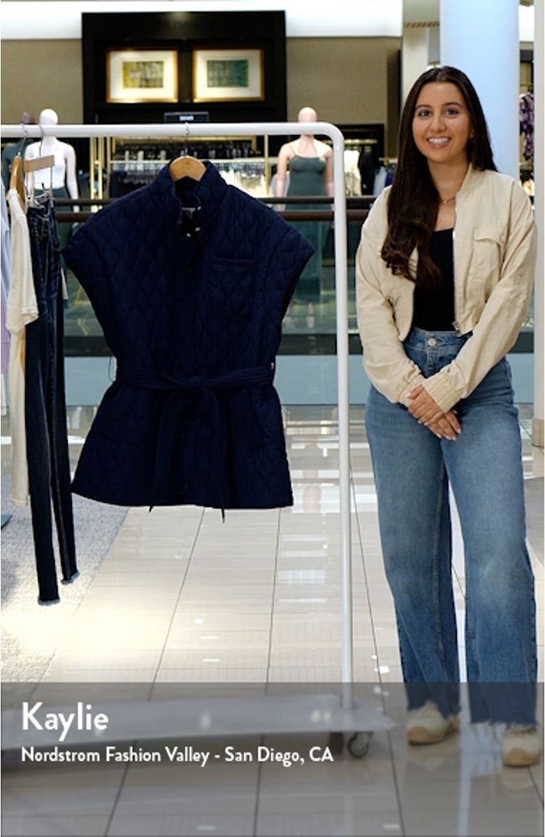 Glenn Belted Short Sleeve Quilted Vest, sales video thumbnail