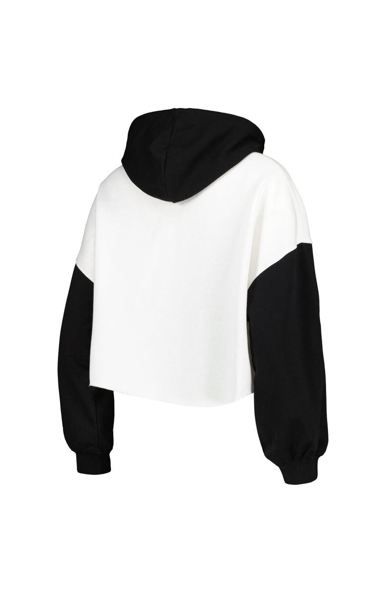 GAMEDAY COUTURE Women's Gameday Couture White/Black Oklahoma Sooners Good Time Color Block Cropped Hoodie, Alternate, color, White