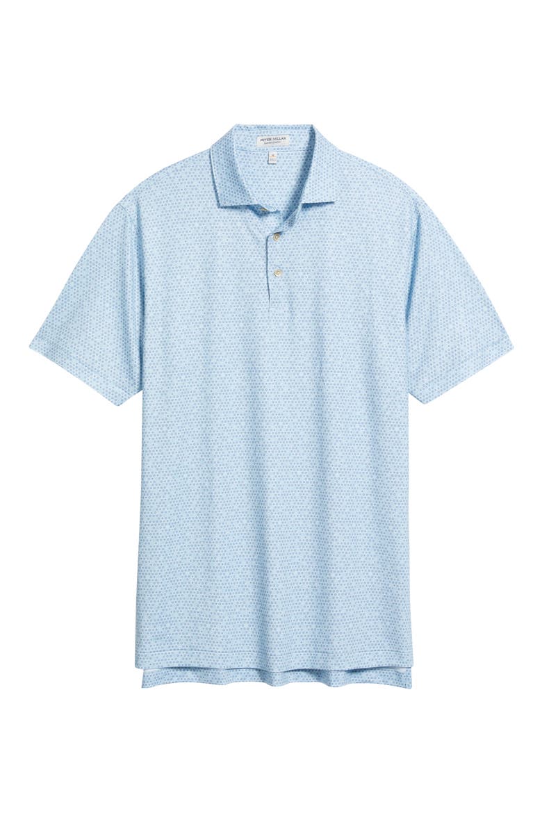 Ferdinand Geo Print Performance Jersey Polo, Alternate, color, SKY