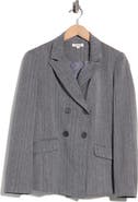 MAX STUDIO Pinstripe Oversized Boyfriend Blazer