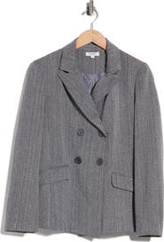 MAX STUDIO Pinstripe Oversized Boyfriend Blazer