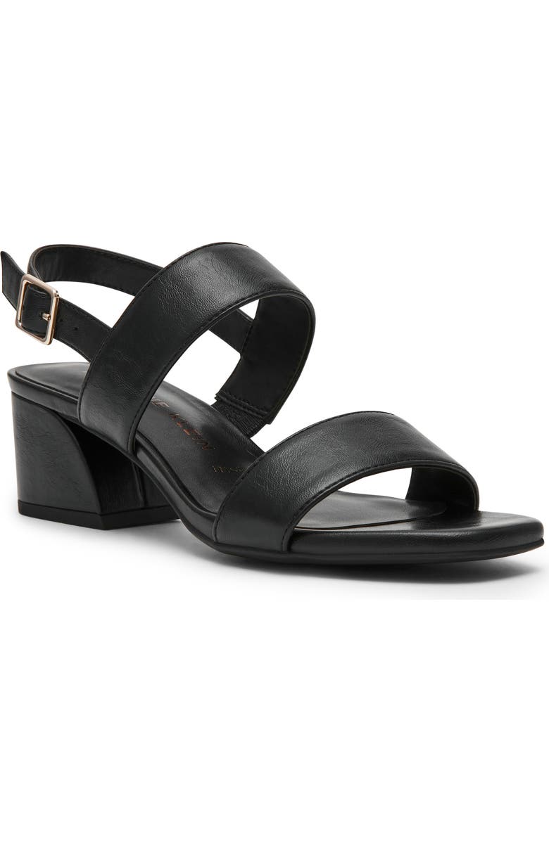 Anne Klein Macaron Block Heel Sandal, Main, color, Black