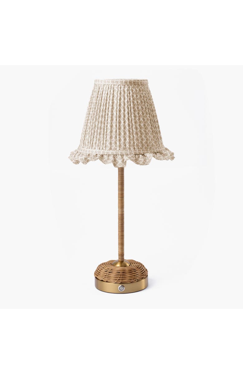Mrs. Alice Lotus Ruffle Lampshade, Alternate, color, Putty