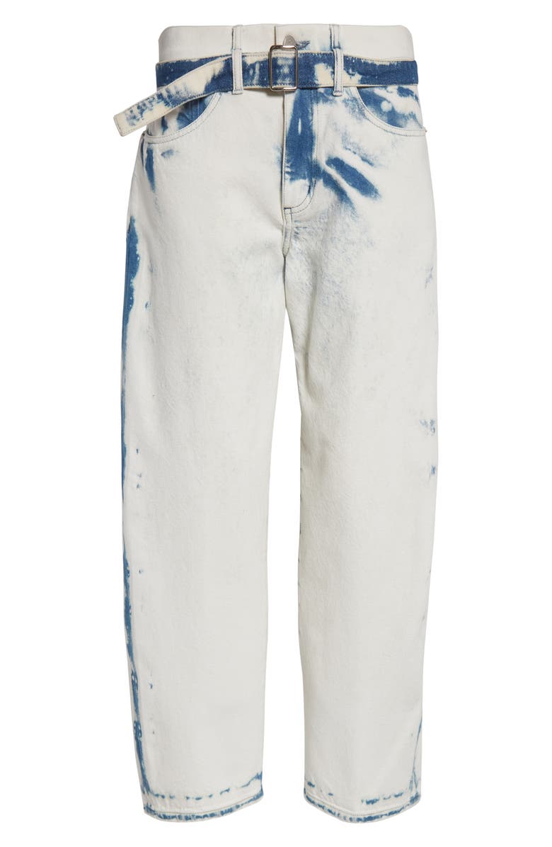 Proenza Schouler Ellsworth Belted Crop Jeans, Alternate, color, Bleach Out