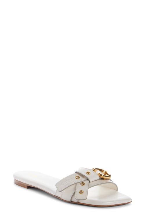 Chloé Marcie Sandals In Leather In Eggshell