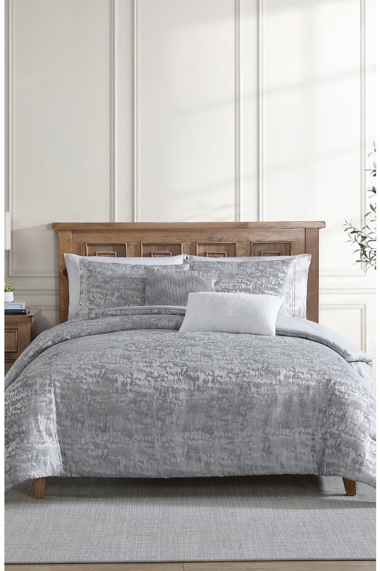Lauren 5-Piece Comforter Set, Alternate, color, GREY