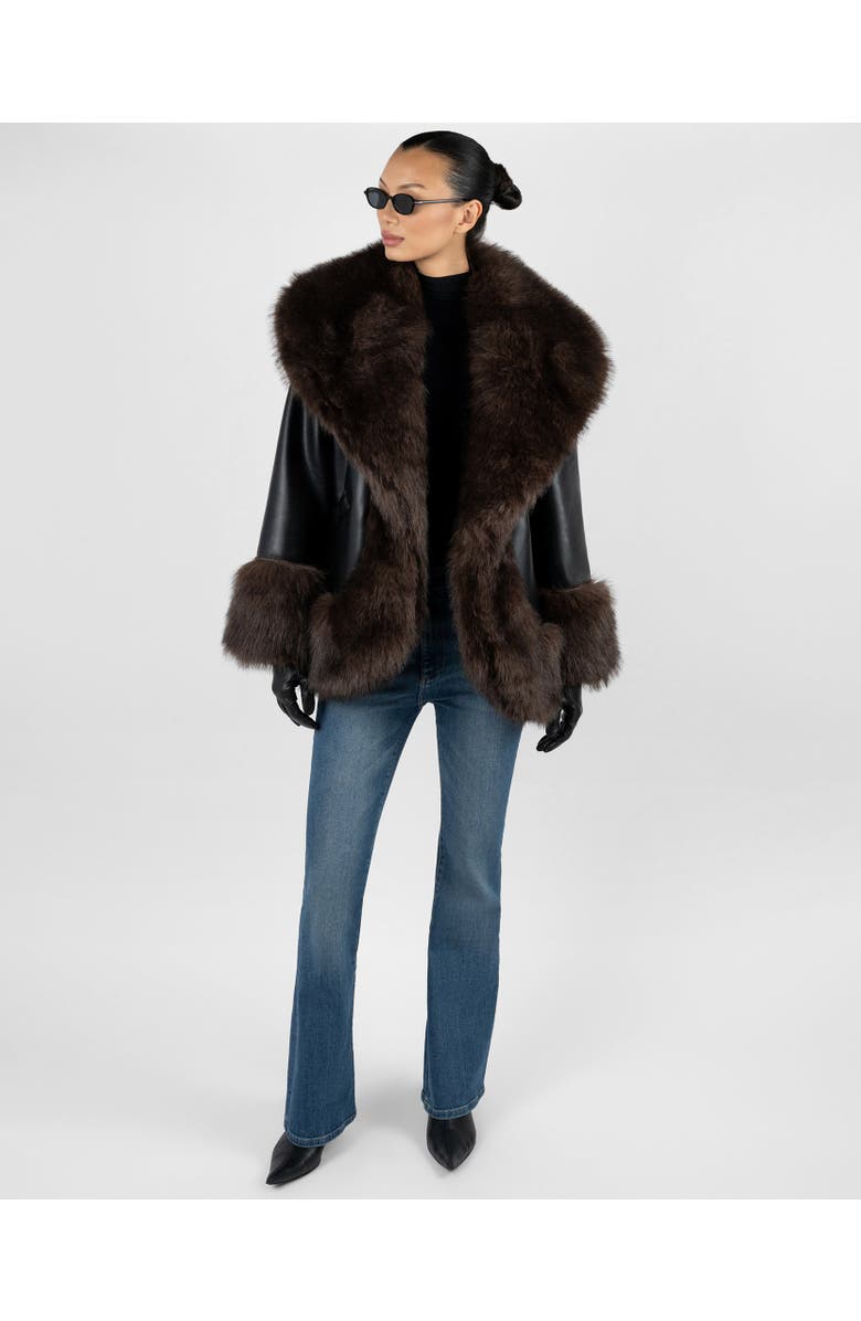 WeWoreWhat Cocoon Fur Jacket, Alternate, color, 