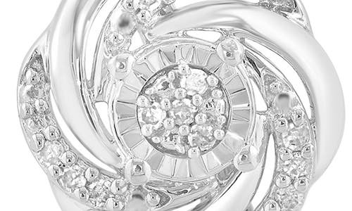 Effy Diamond Swirl Stud Earrings In Silver