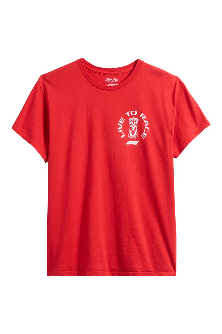 F1® White Car Flea Market Graphic T-Shirt, Alternate, color, RED