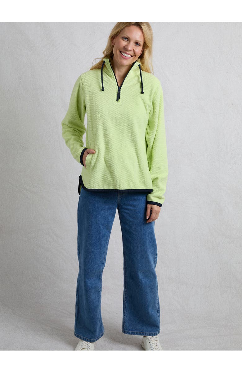 Weird Fish Odina 1/4 Zip Zig Zag Fleece, Alternate, color, Acid Lime