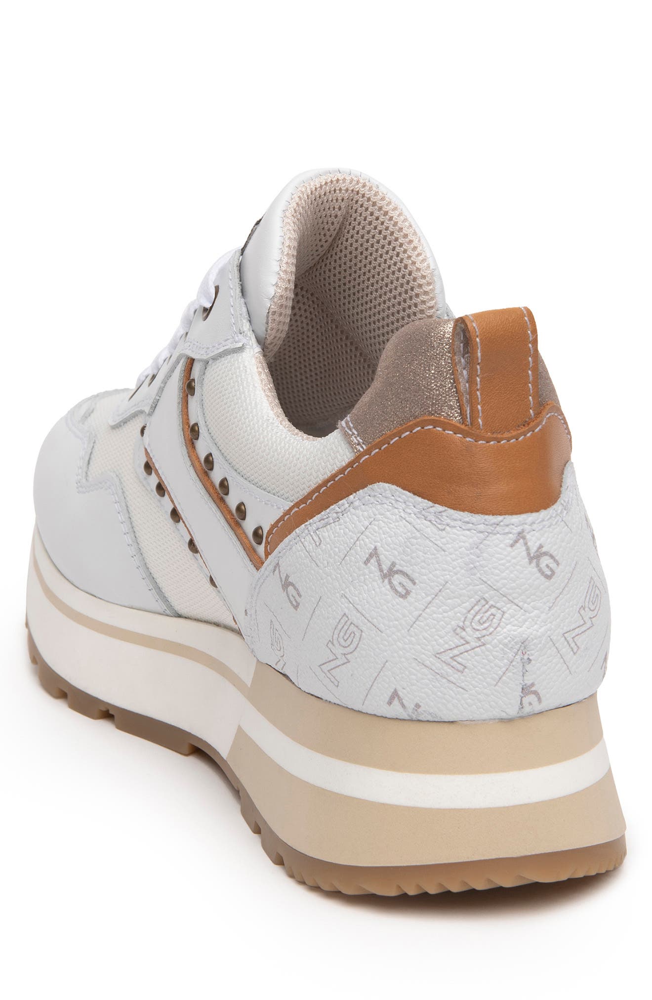 NeroGiardini Retro Stud Platform Sneaker, Alternate, color, 