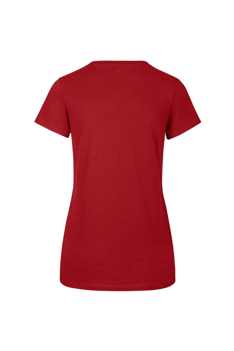Women's Profile x 47 Red Atlanta Dream Logo Lockup Plus Size V-Neck T-Shirt, Alternate, color, Red