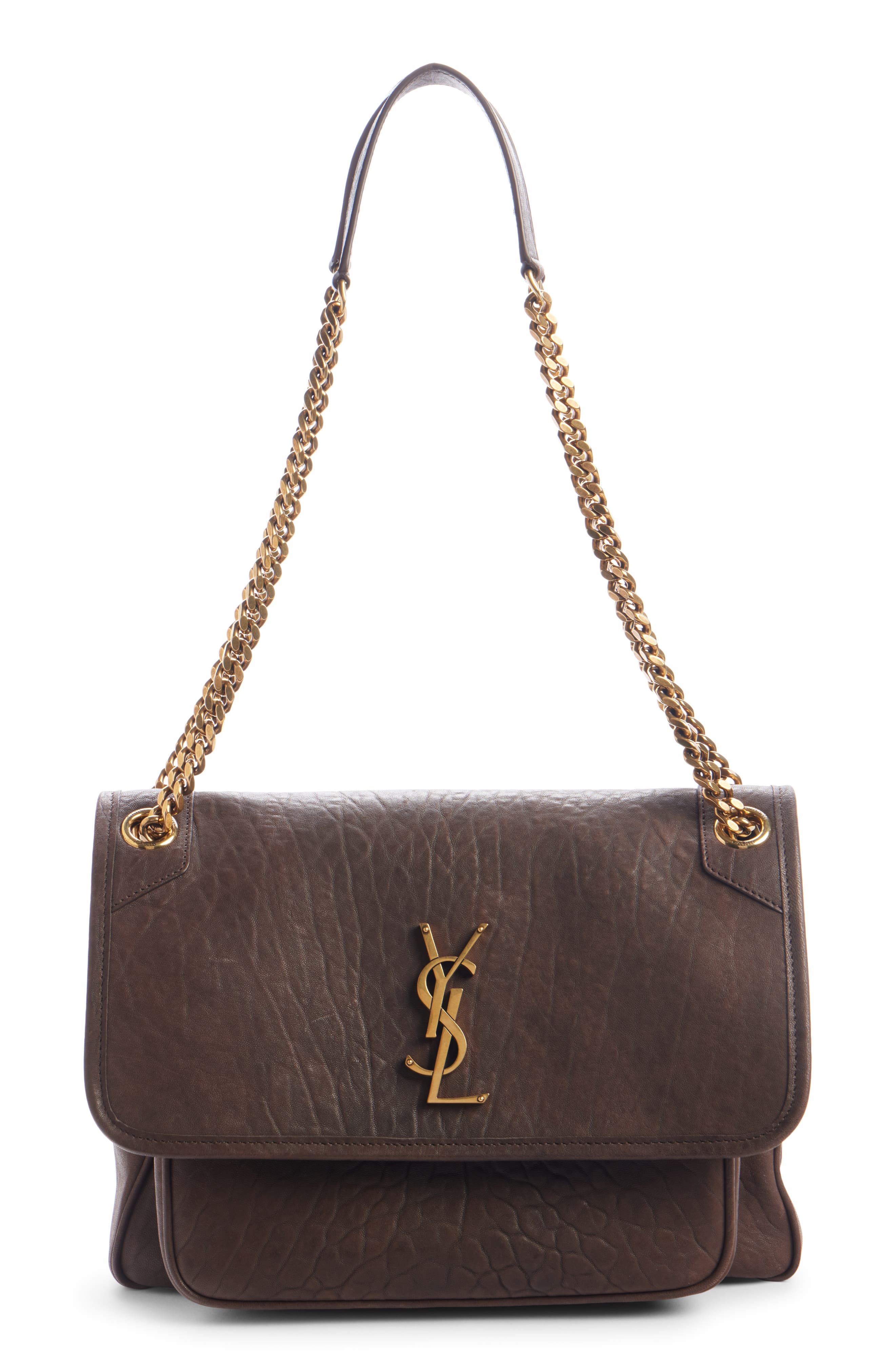 Saint Laurent Medium Niki Leather Shoulder Bag, Main, color, 