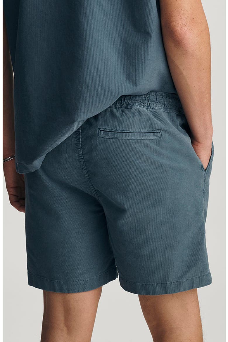 Textured Corduroy Drawstring Shorts, Alternate, color, FLINT STONE
