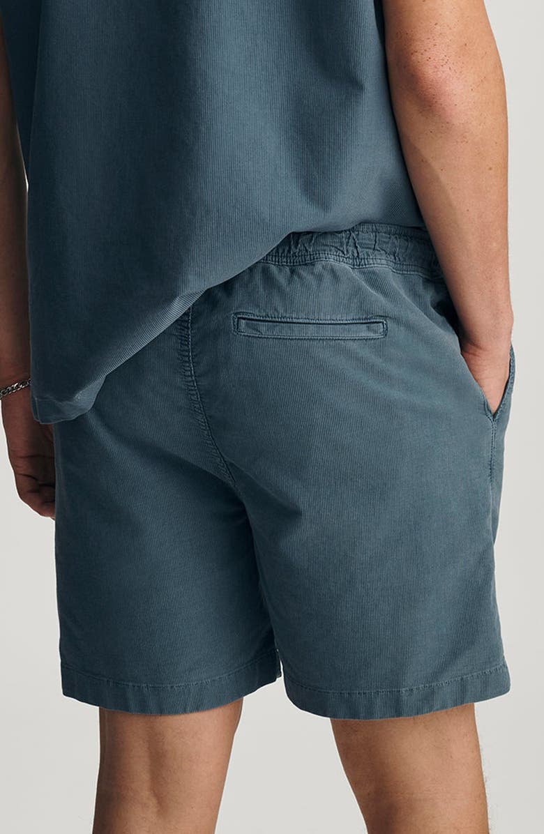 Mavi Jeans Textured Corduroy Drawstring Shorts, Alternate, color, Flint Stone